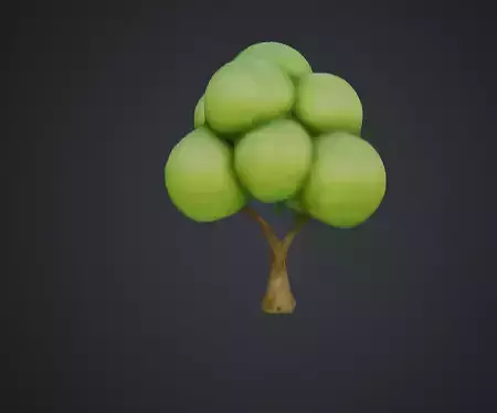Cartoon Tree - Whimsical 3D Model