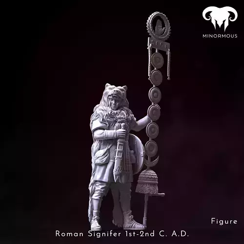Figure - Roman Signifer 1st-2nd CAD Brave and Bold 3D print model