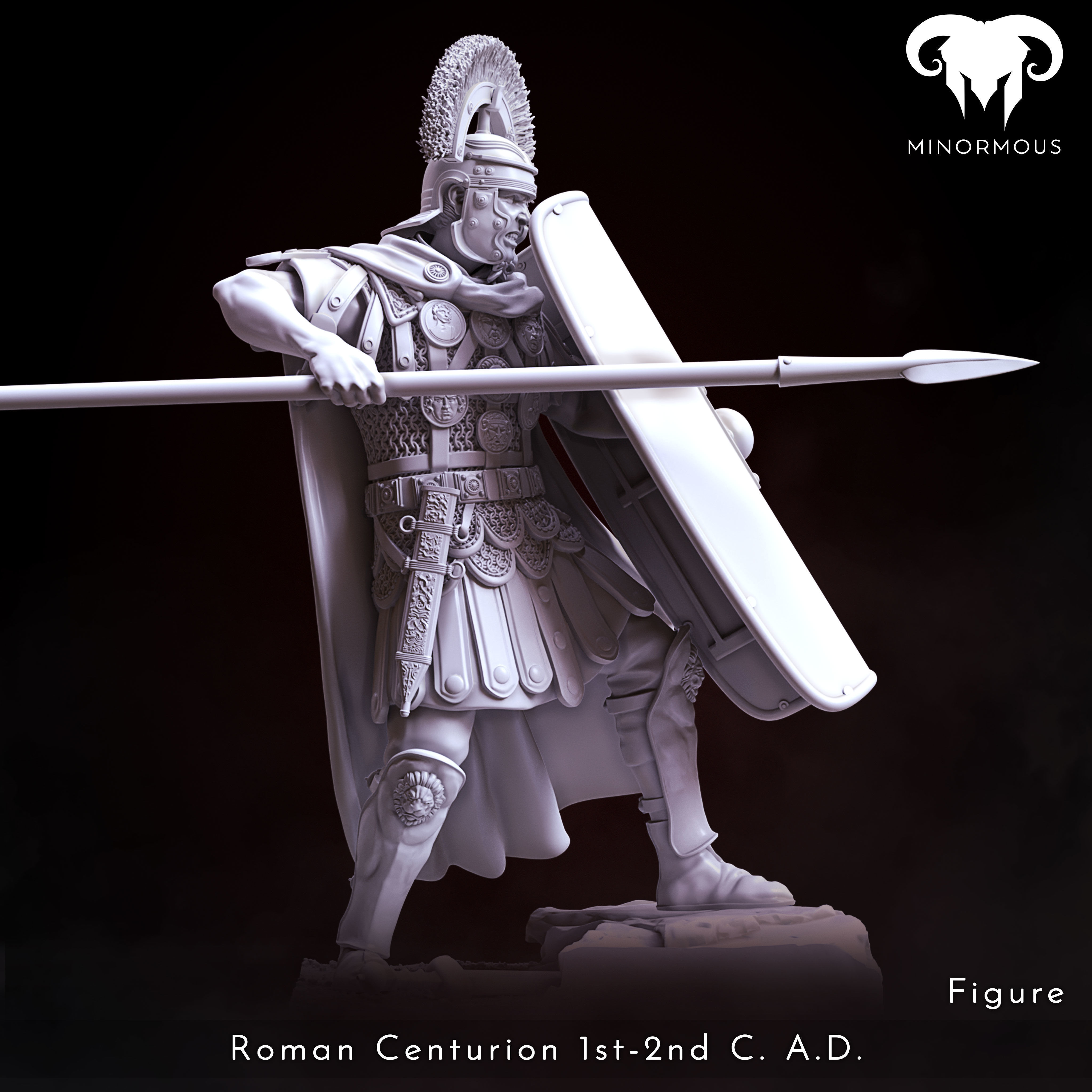 Bundle - Roman Centurion 1st-2nd CAD Spear of Rome 3D print model_3