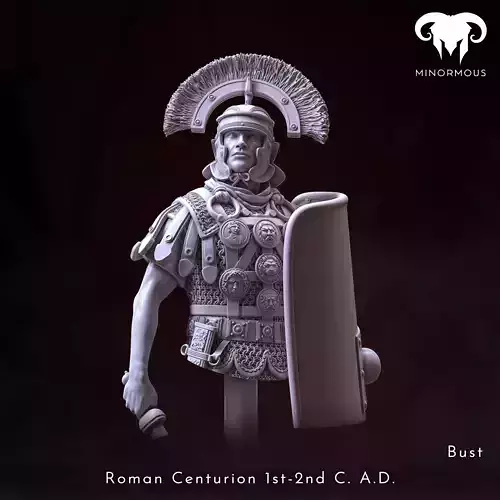 Bust - Roman Centurion 1st-2nd CAD Bravery and Valor 3D print model