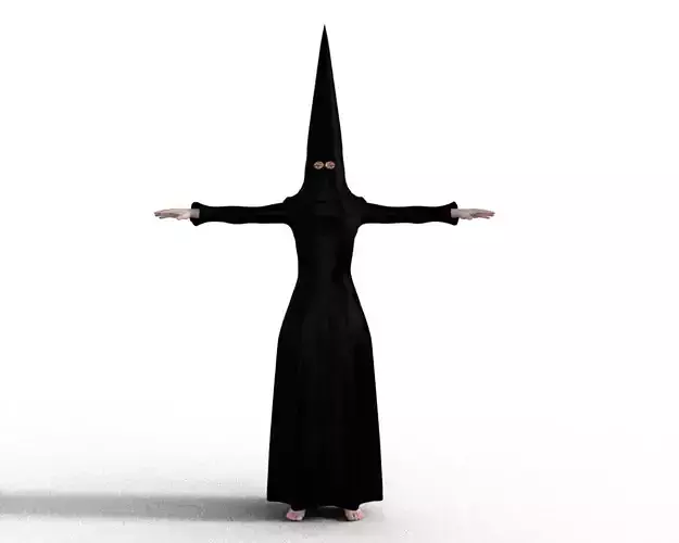 Coven Outfit Gown hat  Low-poly 3D model