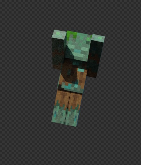 free Minecraft drowned Free low-poly 3D model_18