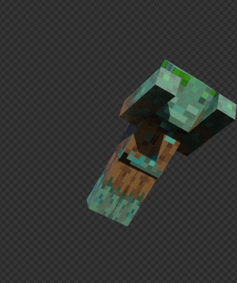 free Minecraft drowned Free low-poly 3D model_14