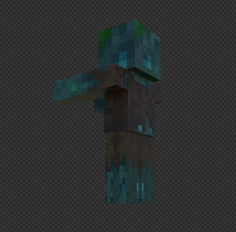 free Minecraft drowned Free low-poly 3D model_3
