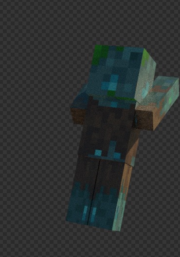 free Minecraft drowned Free low-poly 3D model_16