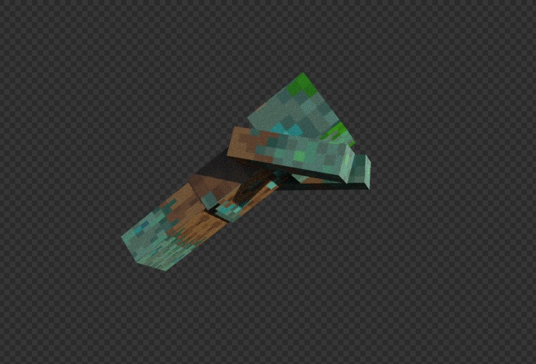free Minecraft drowned Free low-poly 3D model_17