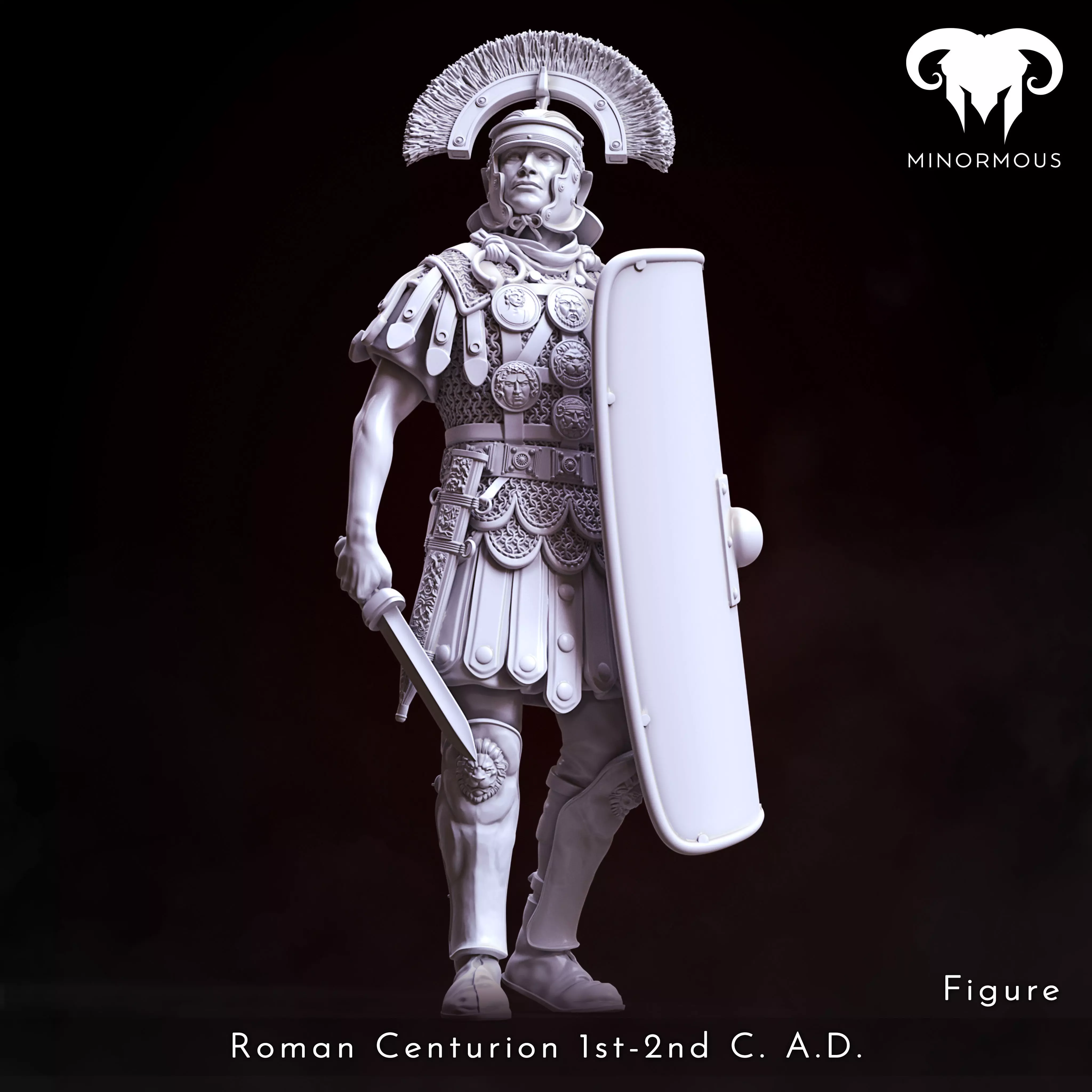 Figure - Roman Centurion 1st-2nd CAD Bravery and Valor 3D print model_0