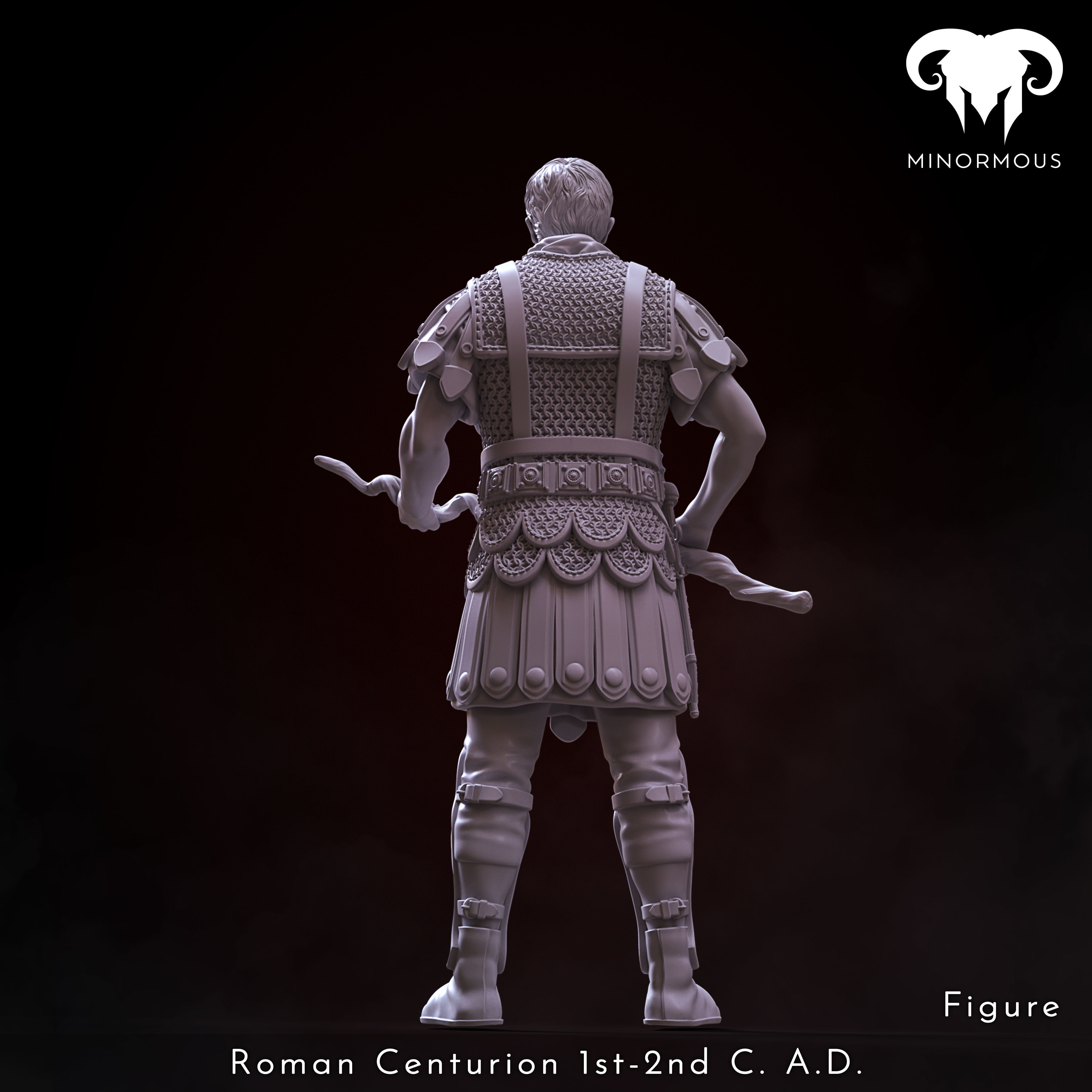 Figure - Roman Centurion 1st-2nd CAD Discipline and Order 3D print model_7