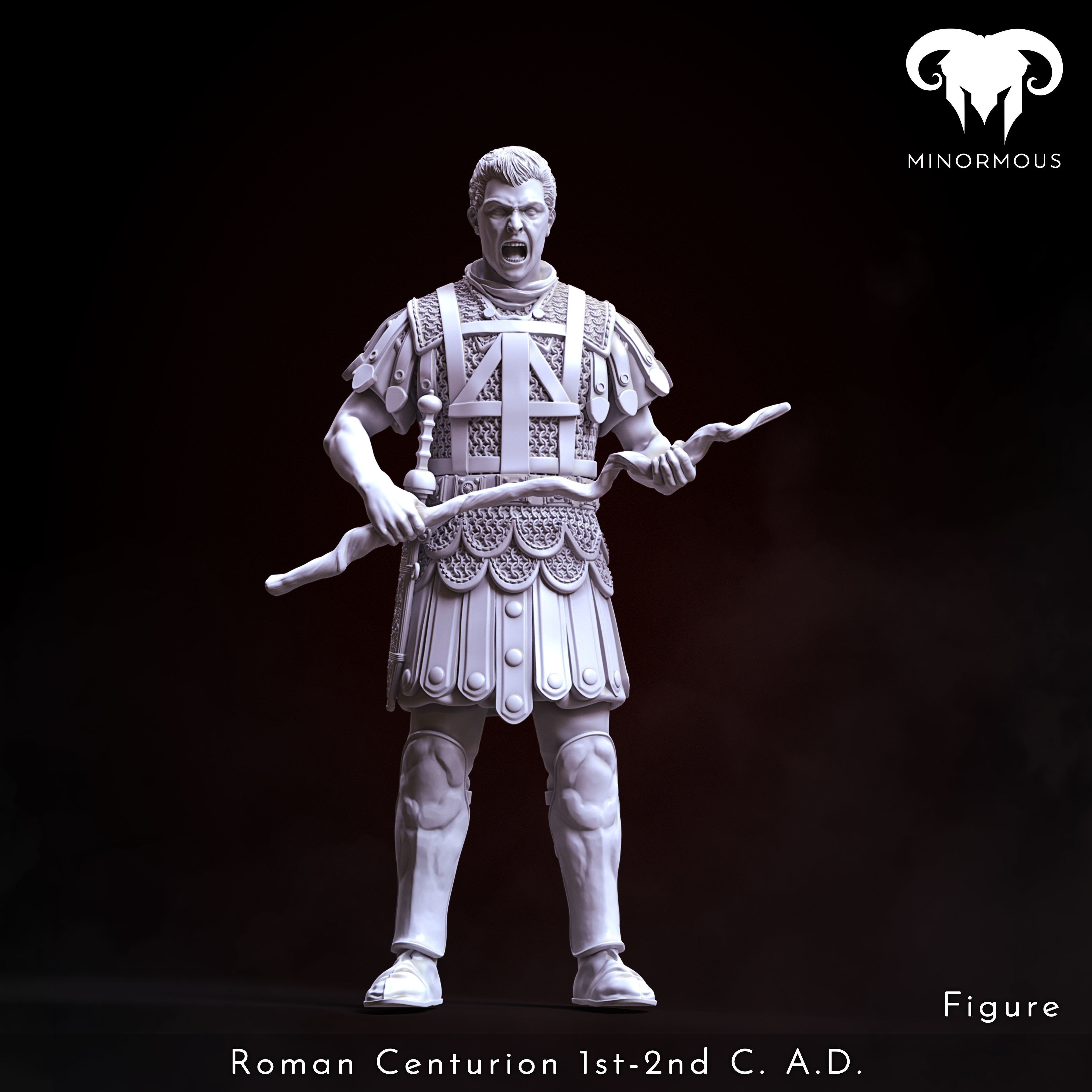 Figure - Roman Centurion 1st-2nd CAD Discipline and Order 3D print model_6