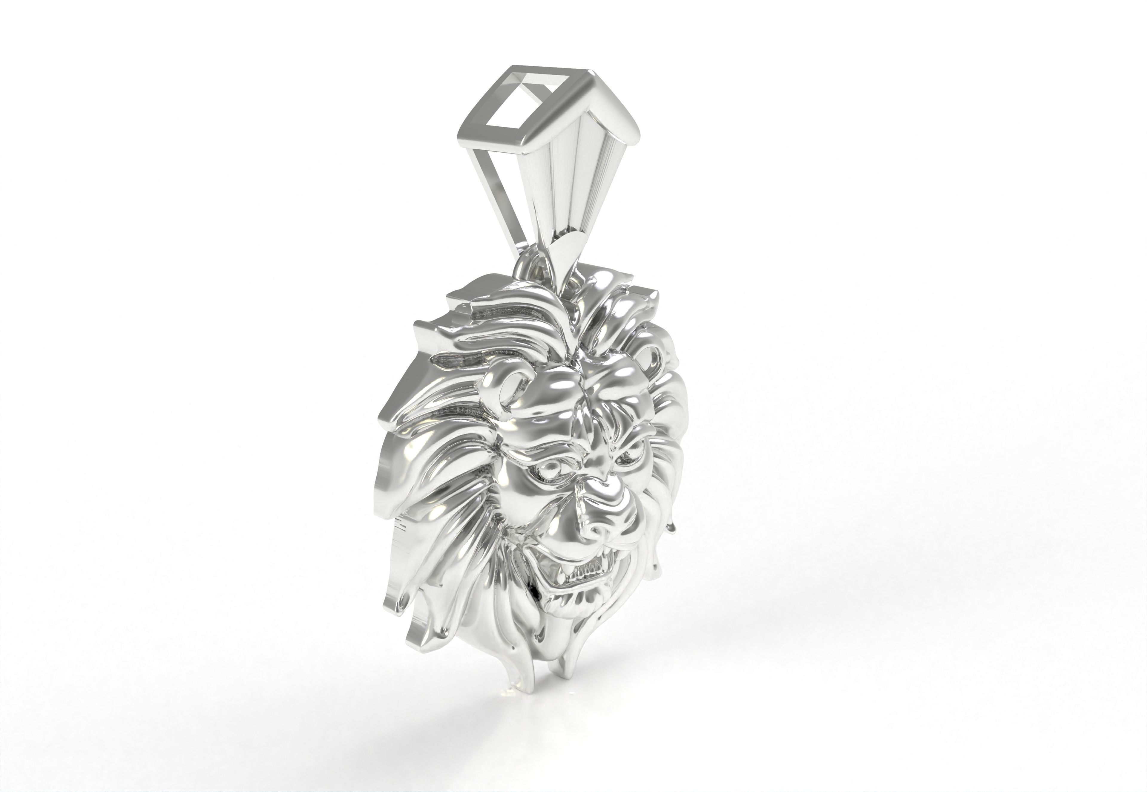 Lion Face Pendant 3D print model_18