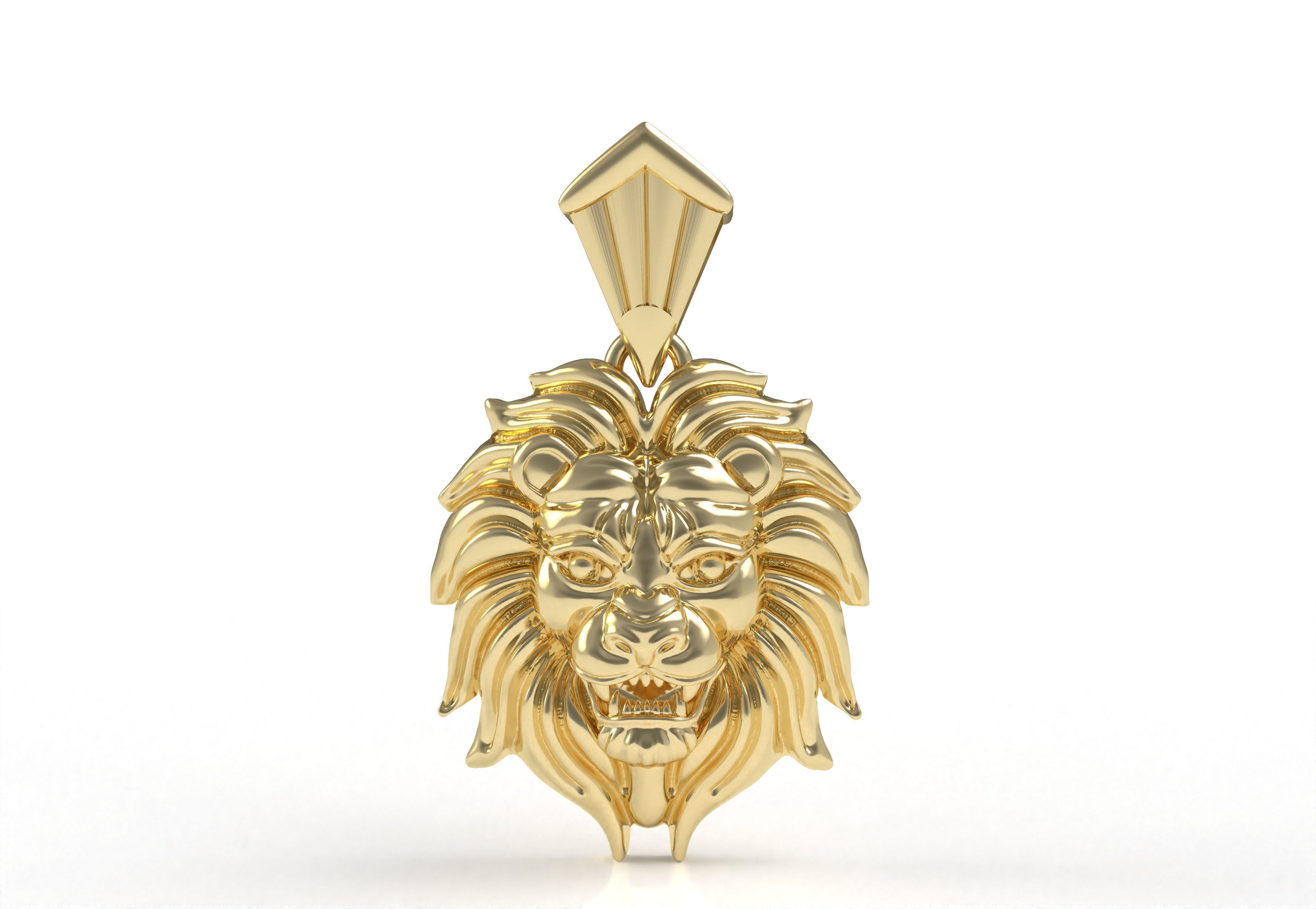 Lion Face Pendant 3D print model_20