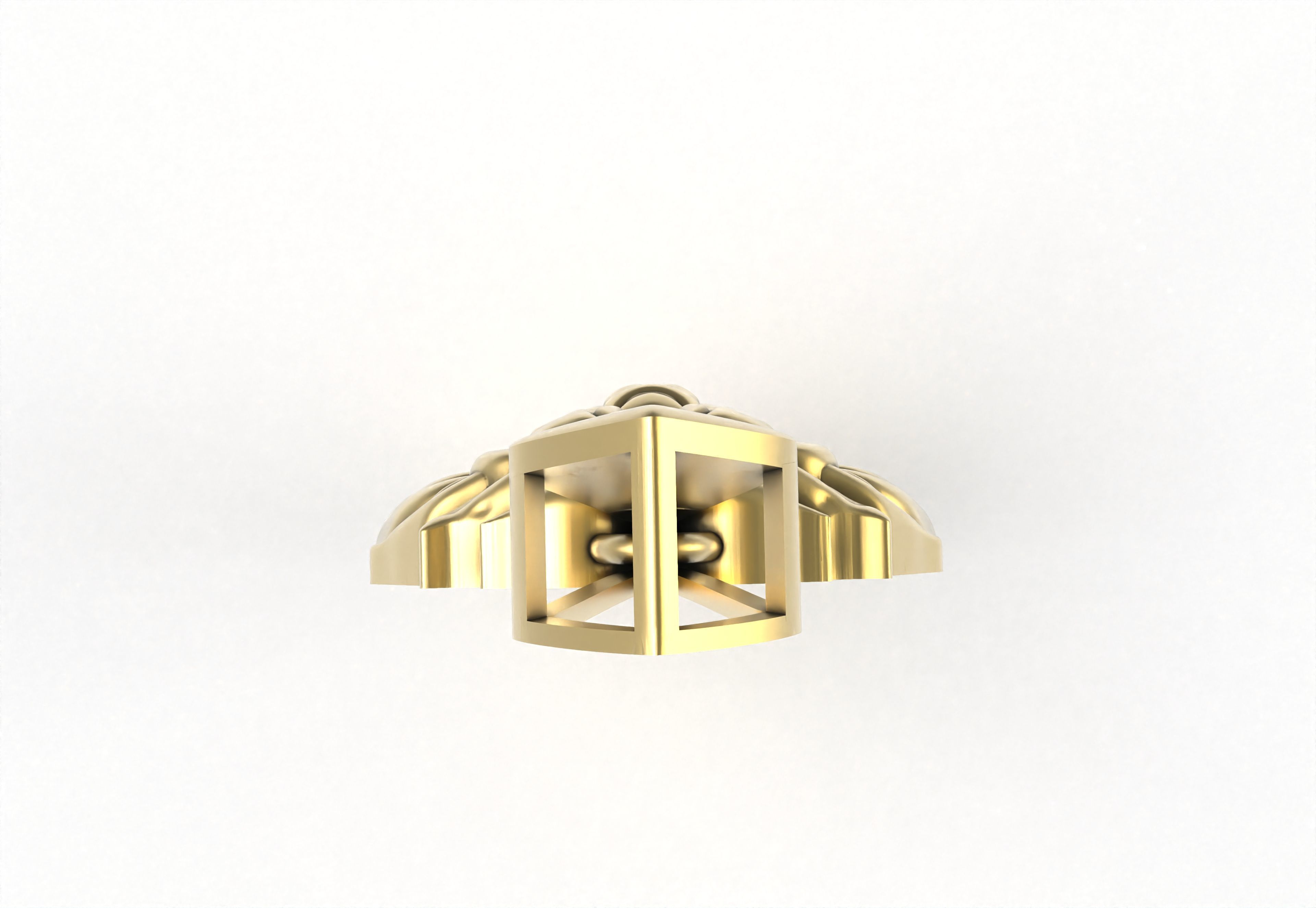 Lion Face Pendant 3D print model_13