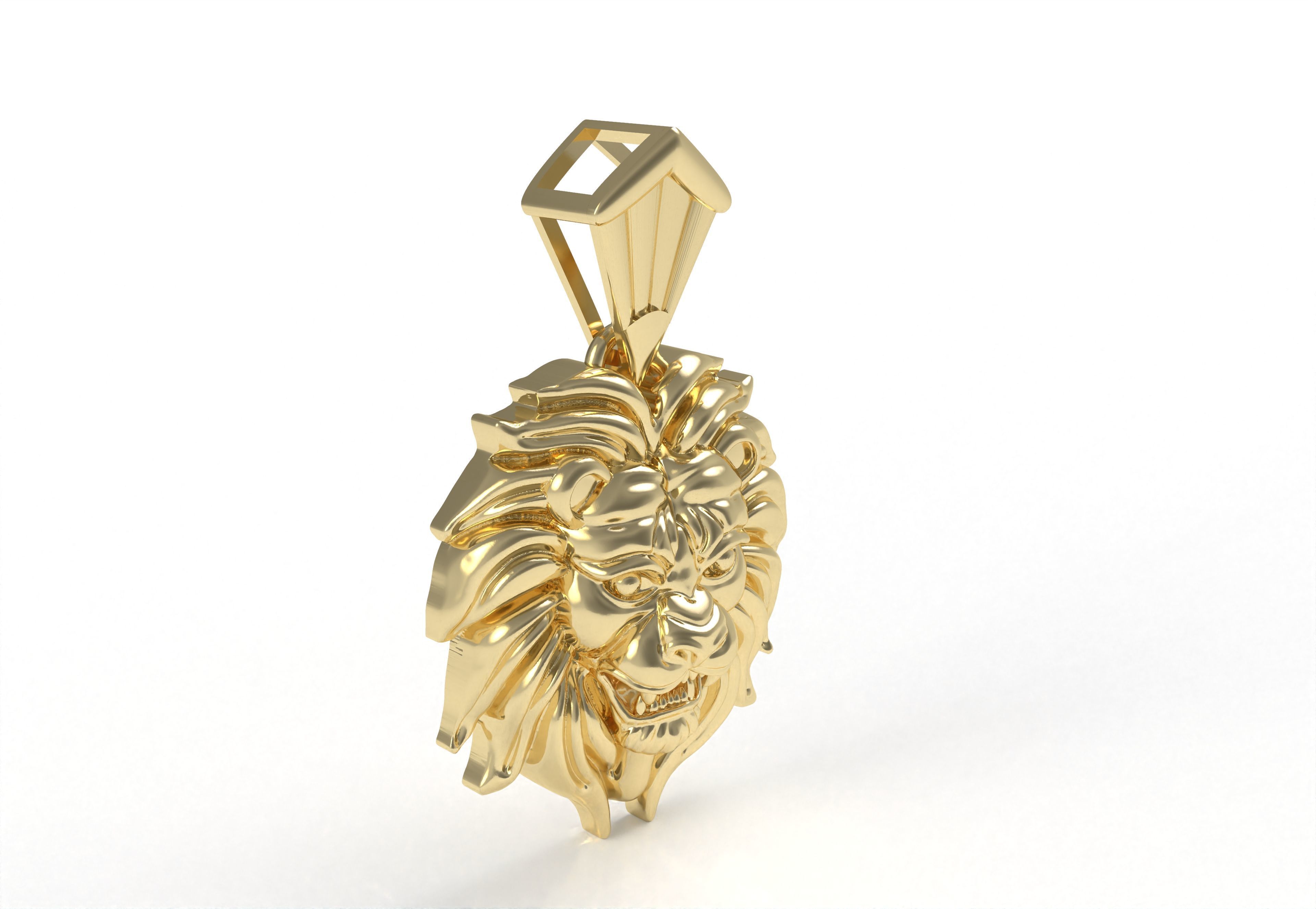 Lion Face Pendant 3D print model_23