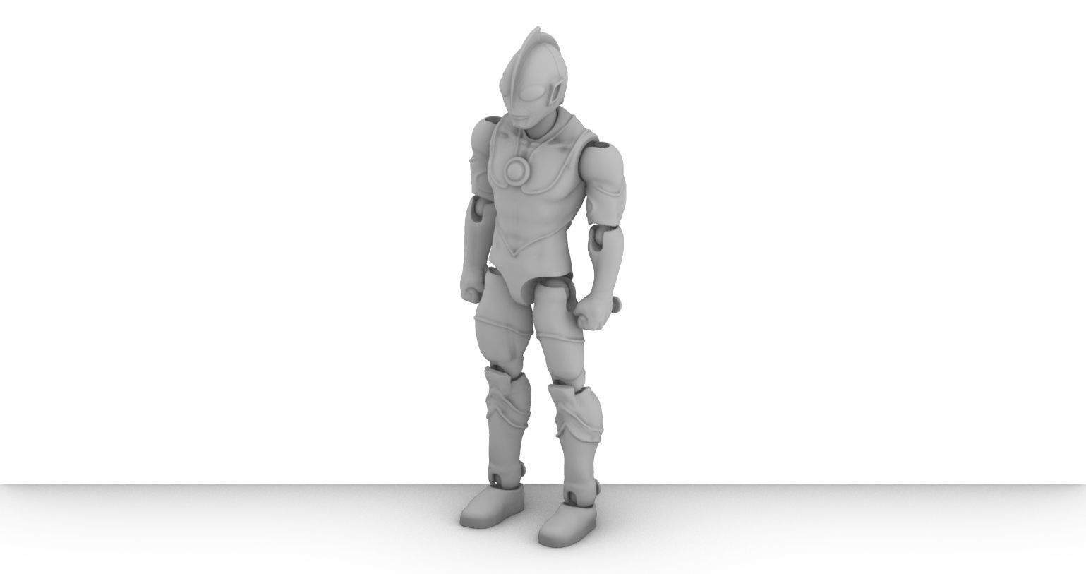 Ultraman - ARTICULATED POSEABLE ACTION FIGURE 100mm 3D print model_2