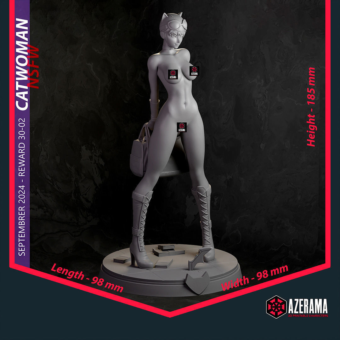 Catwoman NSFW STL Ready for 3D Printing 3D print model_5