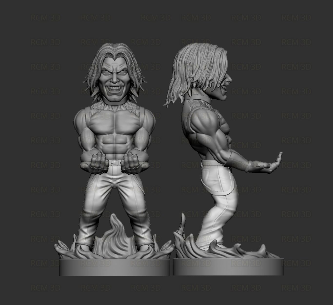 Rugal KOF joystick holder  3D print model_3