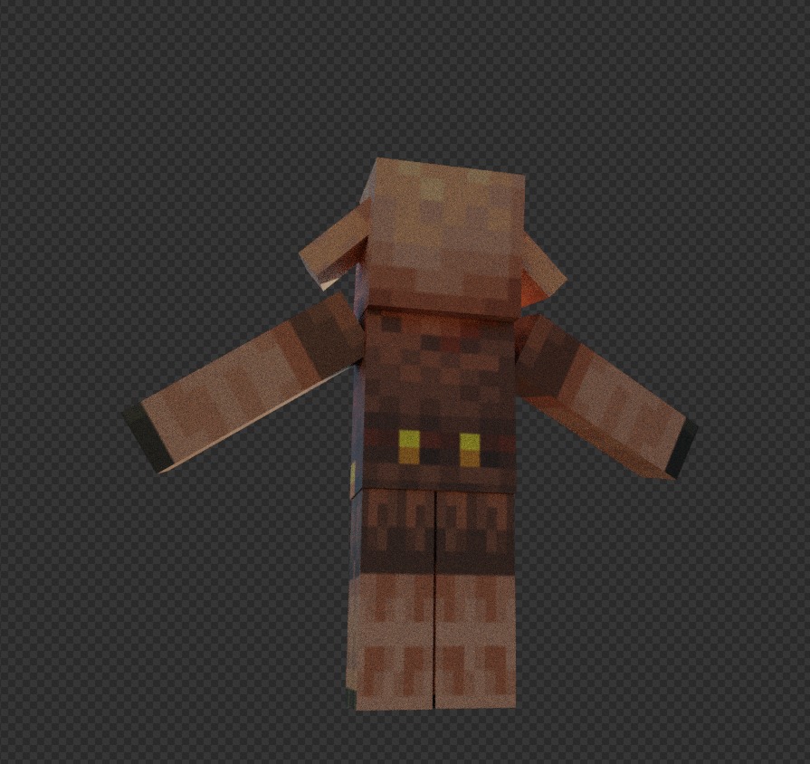free Minecraft piglin Free low-poly 3D model_3