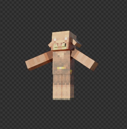 free Minecraft piglin Free low-poly 3D model_14