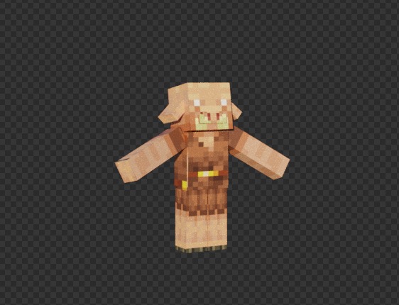 free Minecraft piglin Free low-poly 3D model_8