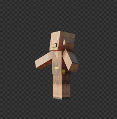 free Minecraft piglin Free low-poly 3D model_9