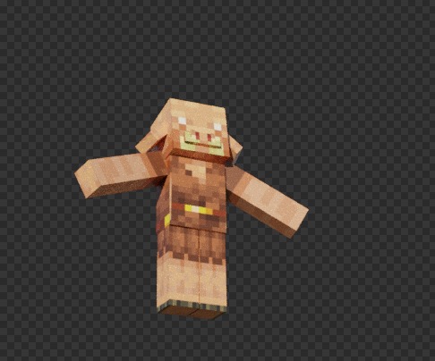 free Minecraft piglin Free low-poly 3D model_10