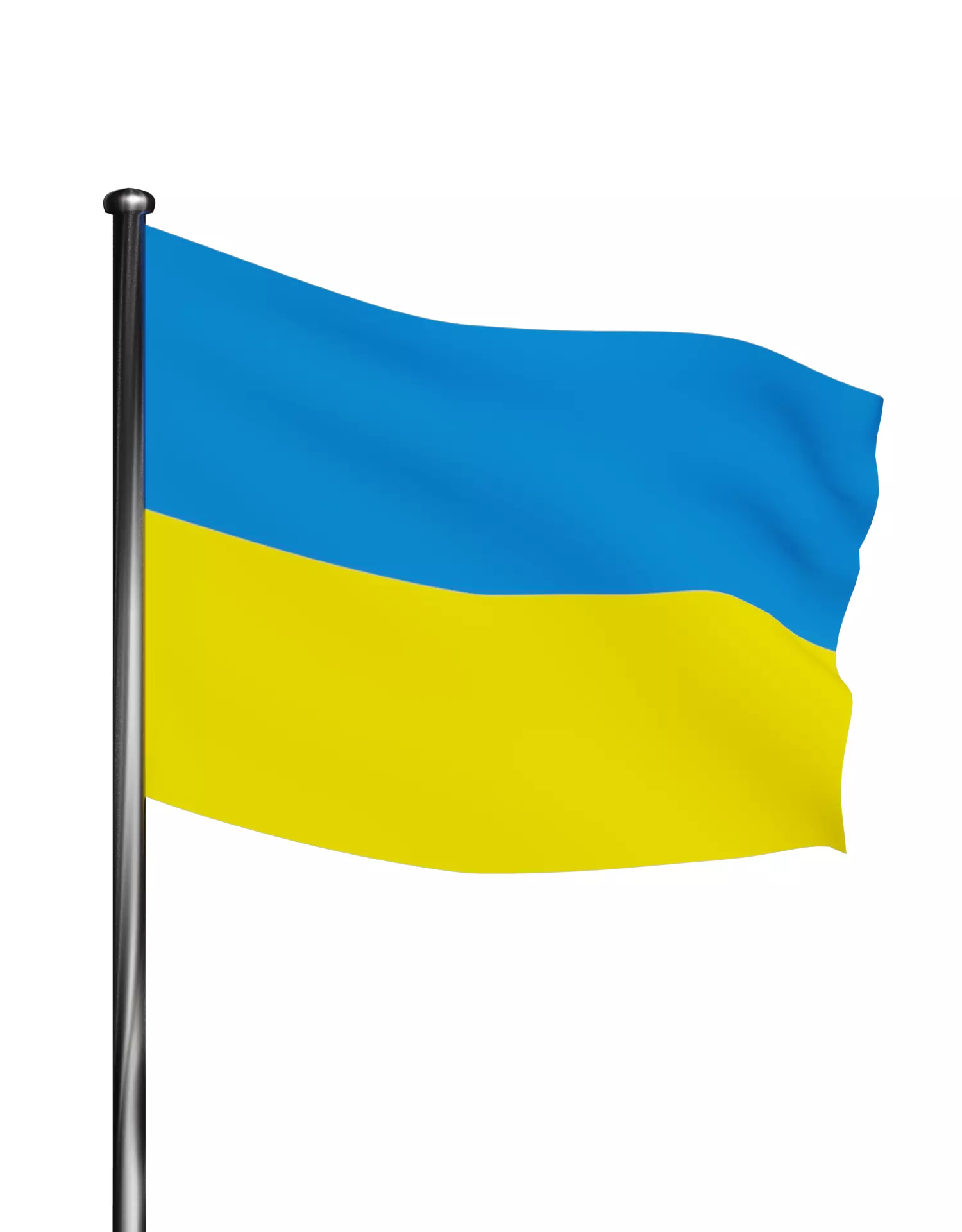 The national flag of Ukraine 3D model_0