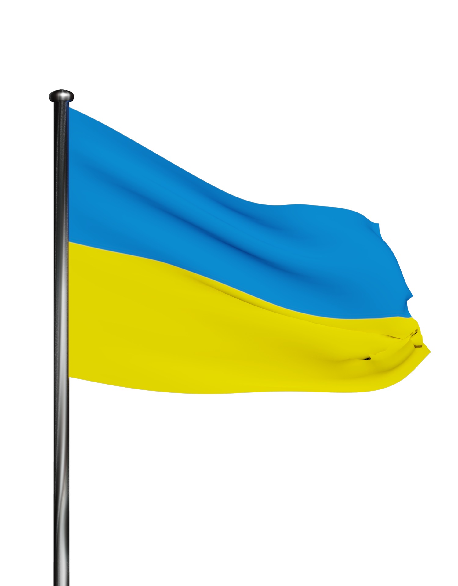 The national flag of Ukraine 3D model_14