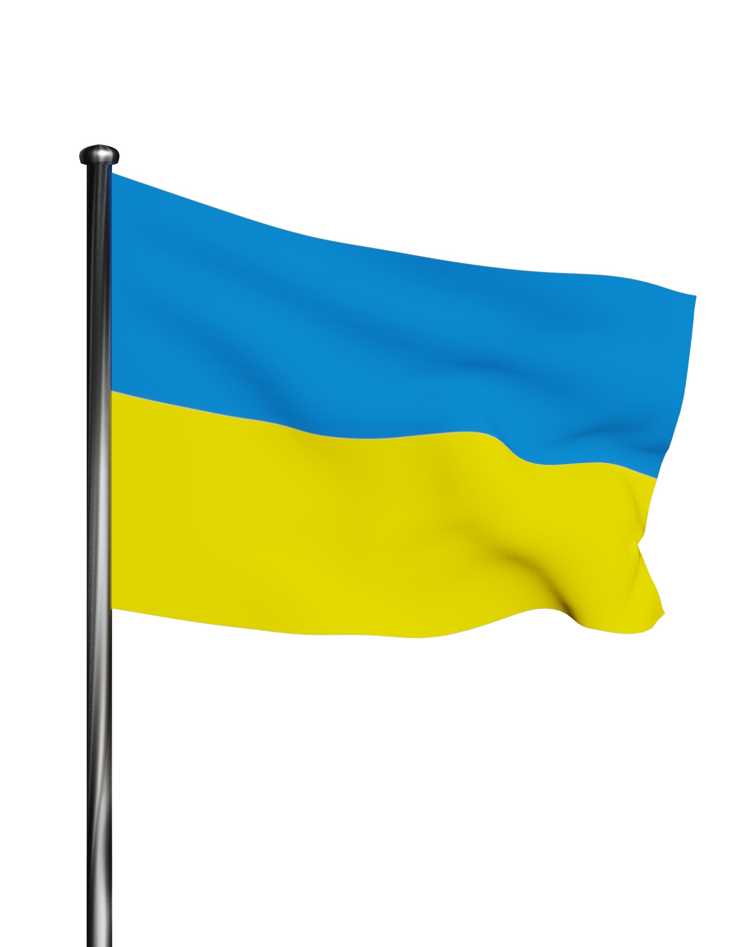 The national flag of Ukraine 3D model_25