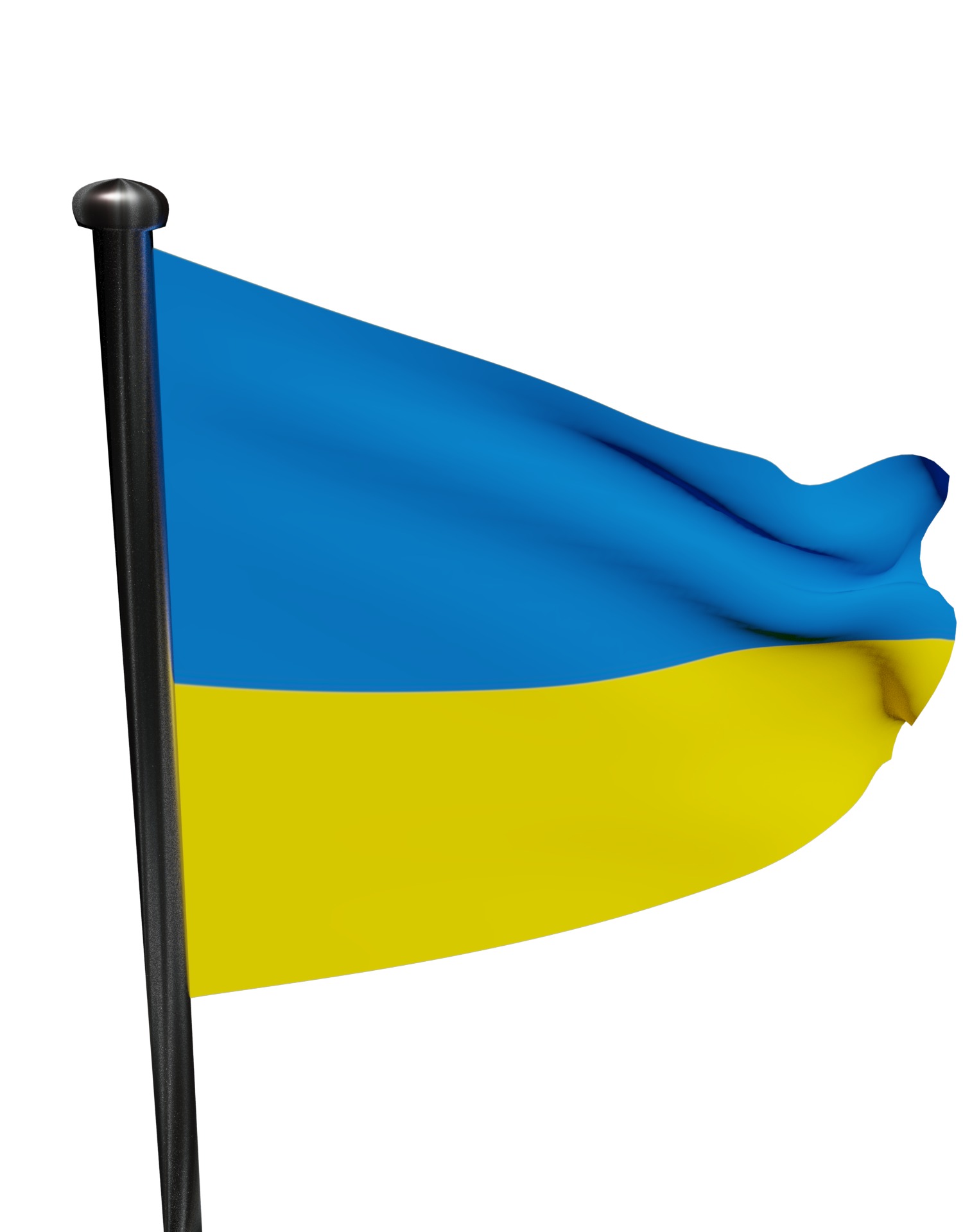 The national flag of Ukraine 3D model_6