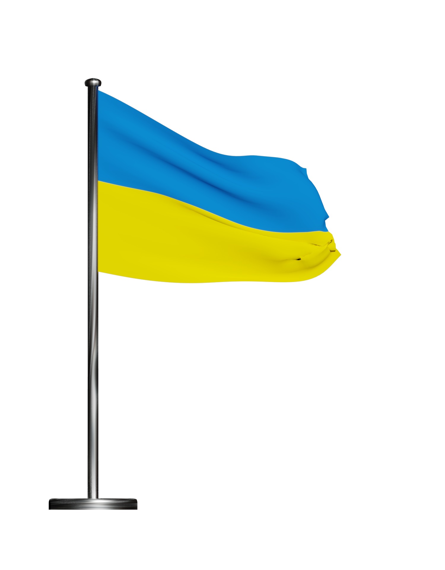 The national flag of Ukraine 3D model_17