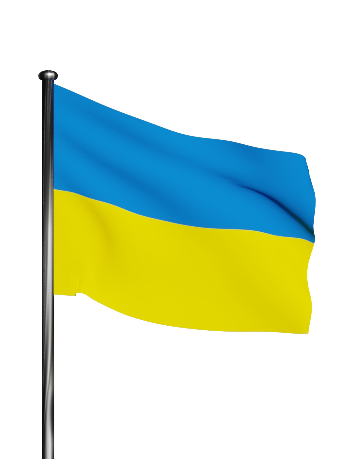 The national flag of Ukraine 3D model_10