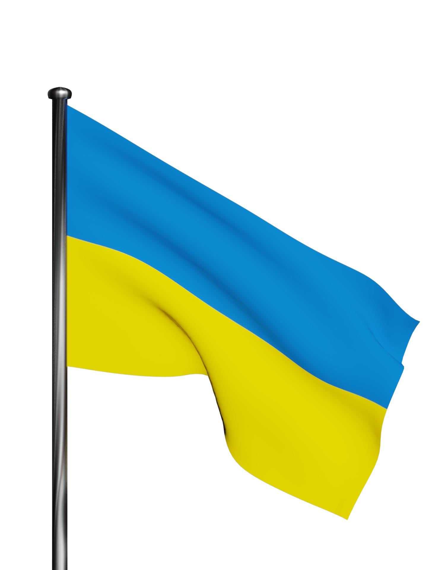 The national flag of Ukraine 3D model_22