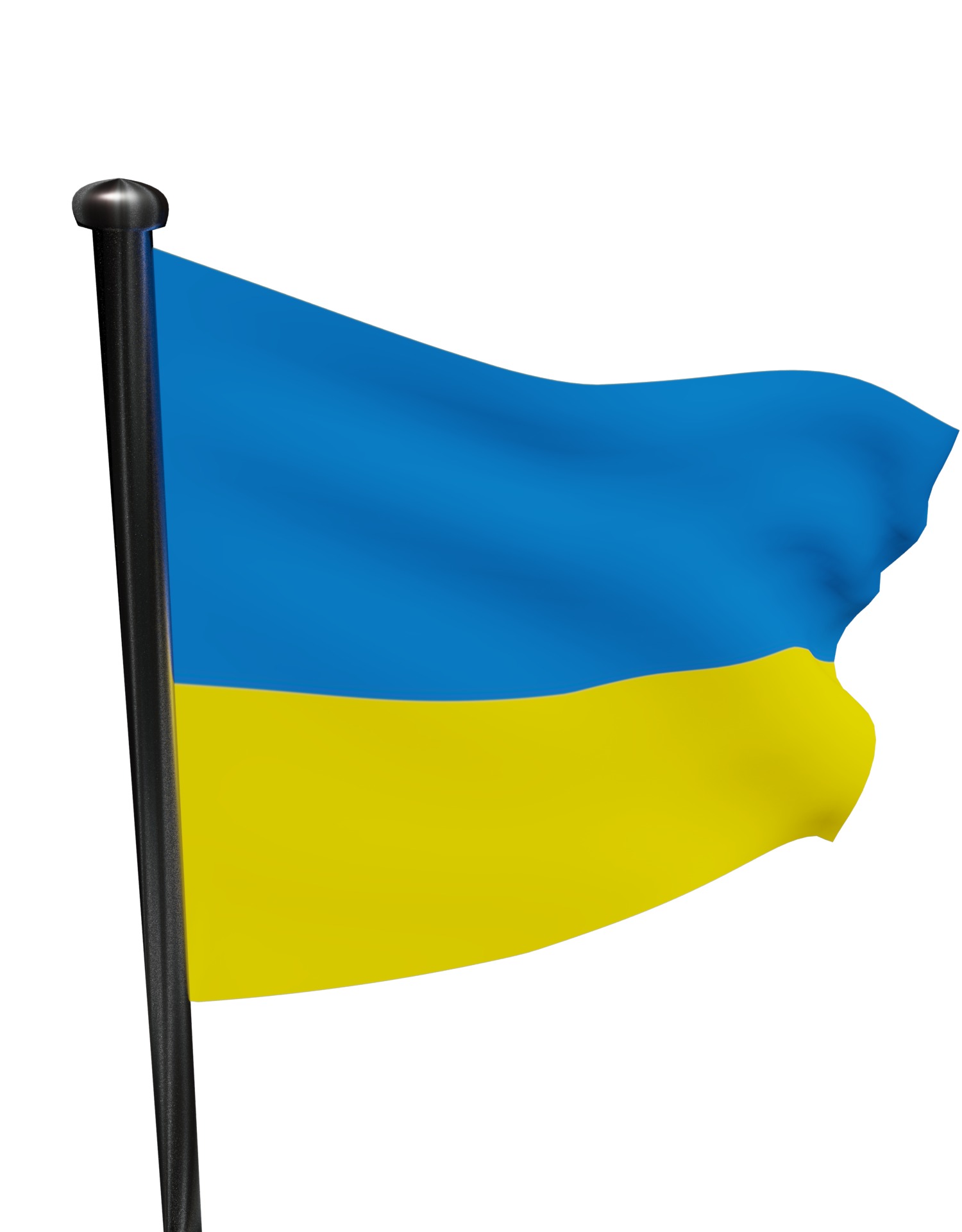 The national flag of Ukraine 3D model_8