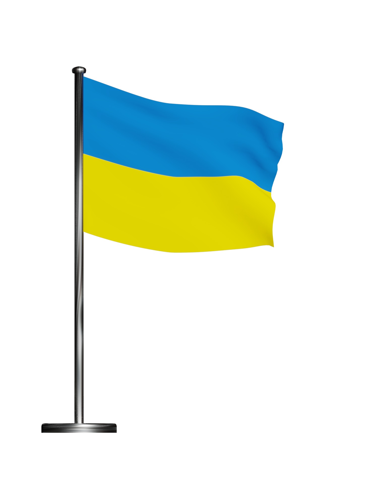 The national flag of Ukraine 3D model_3