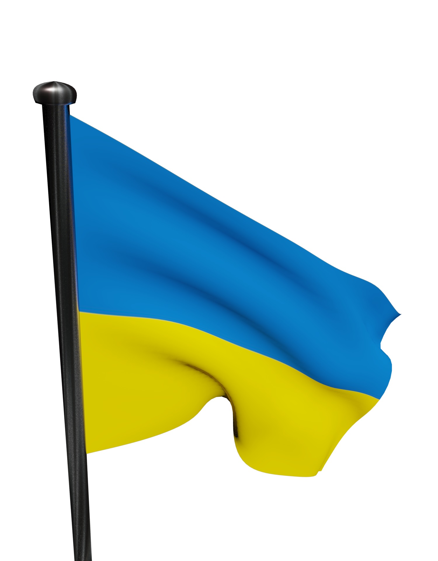 The national flag of Ukraine 3D model_23