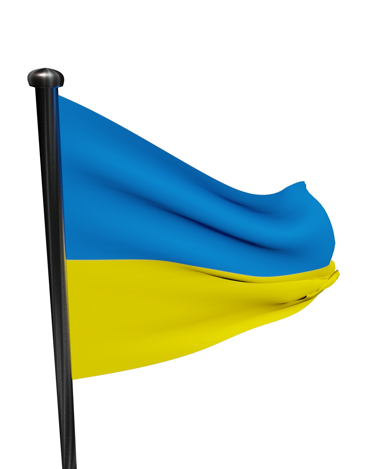 The national flag of Ukraine 3D model_24