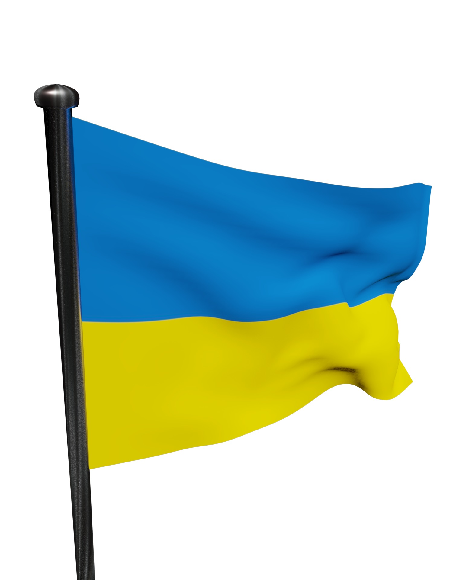 The national flag of Ukraine 3D model_27