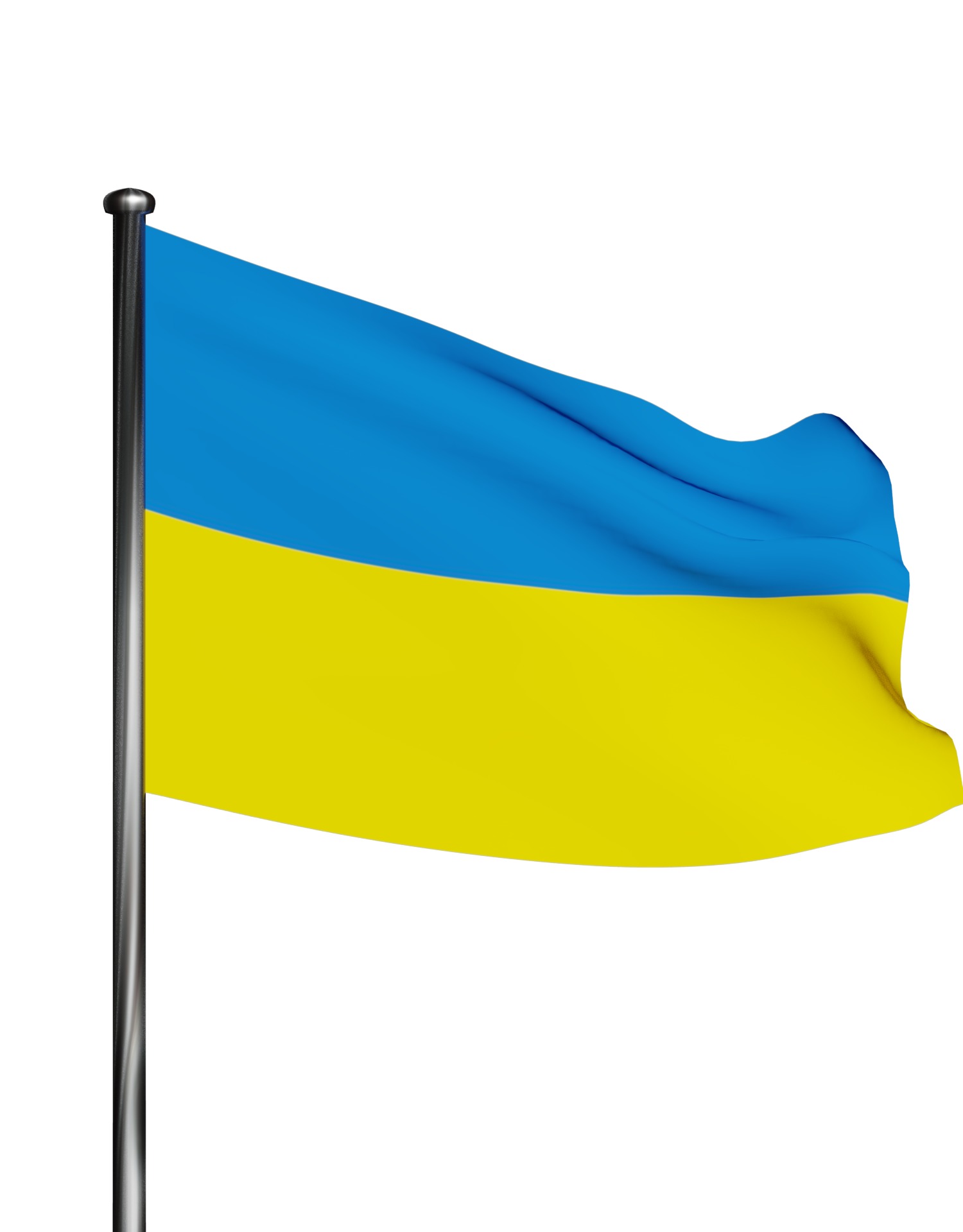 The national flag of Ukraine 3D model_2