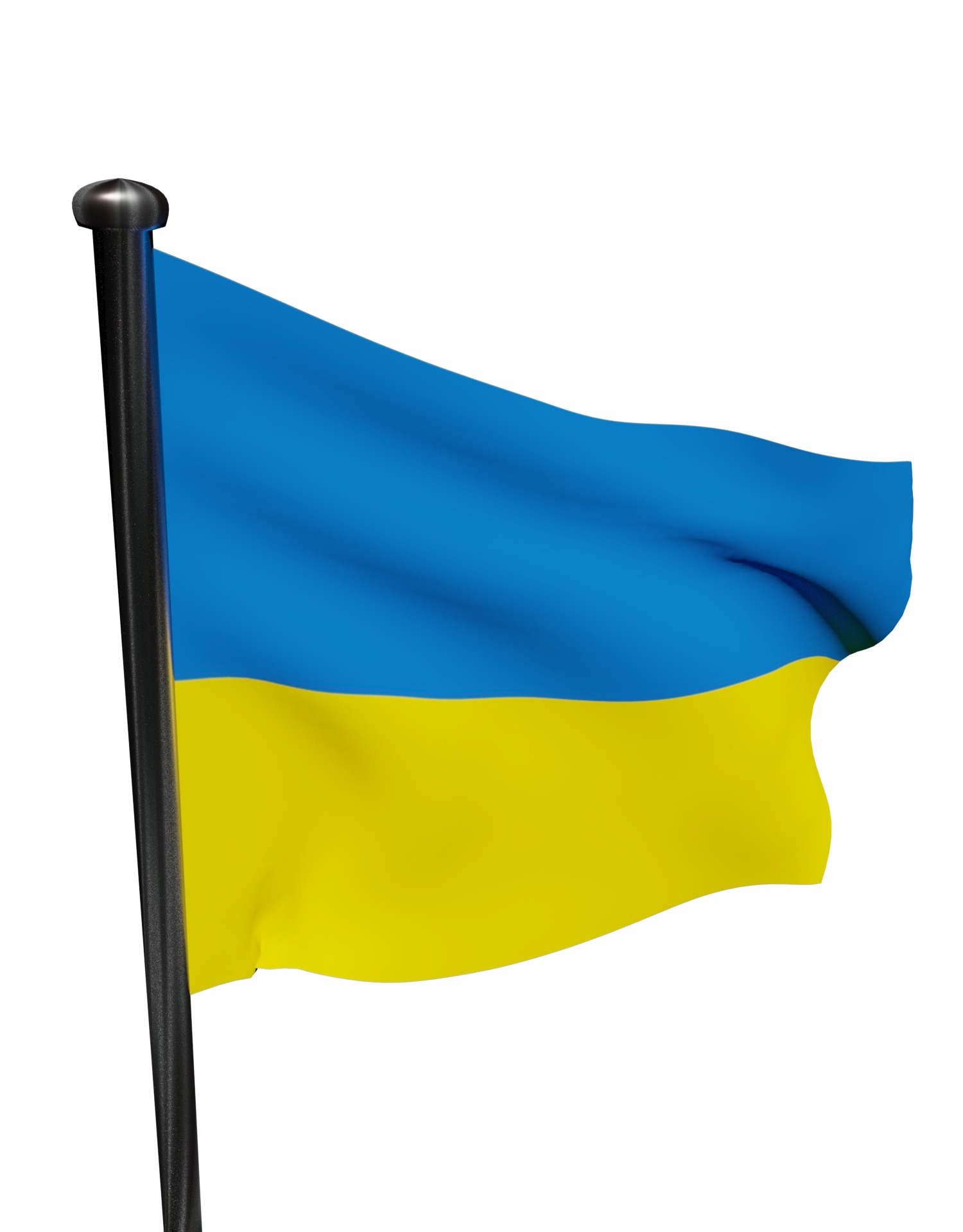 The national flag of Ukraine 3D model_12