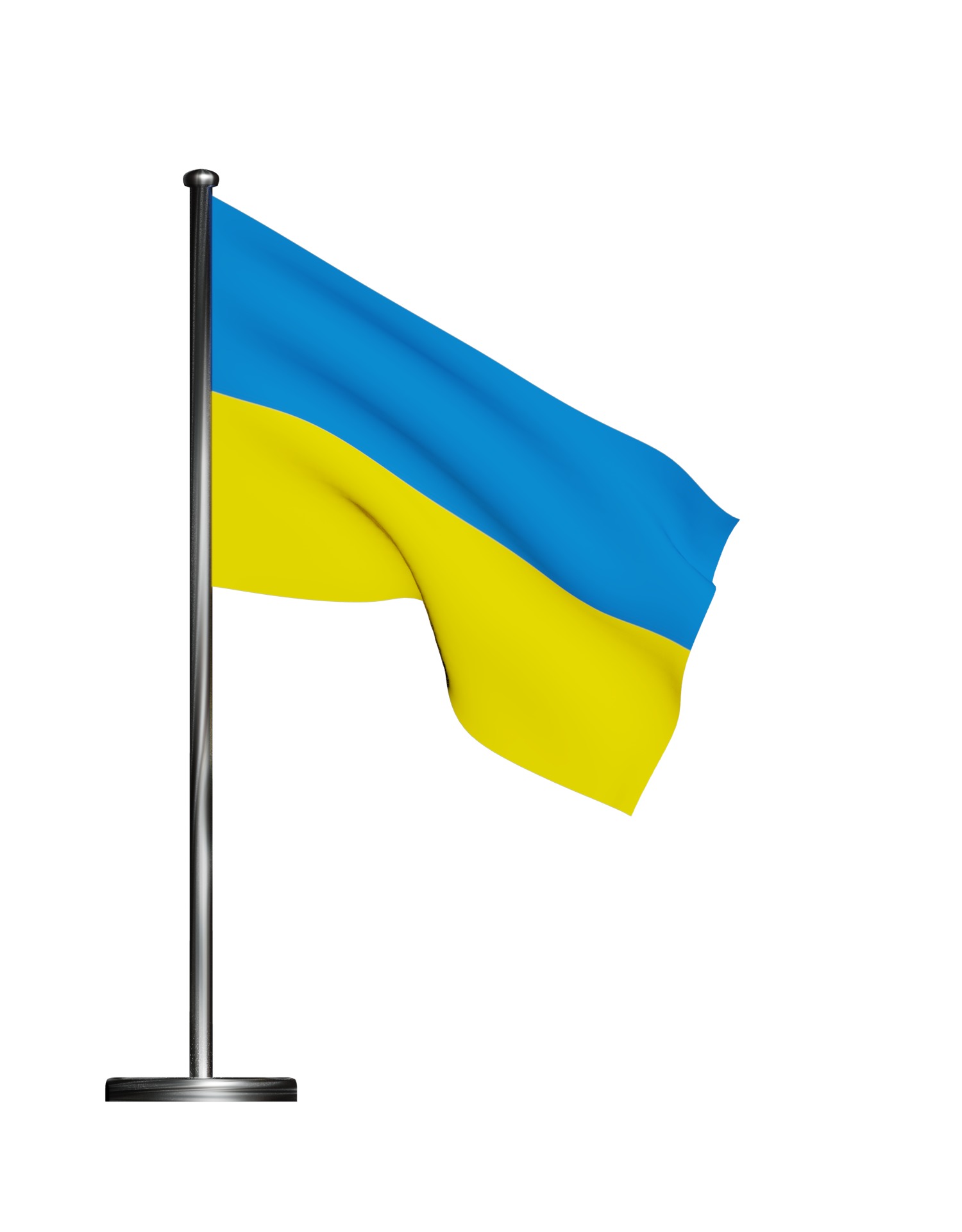 The national flag of Ukraine 3D model_15