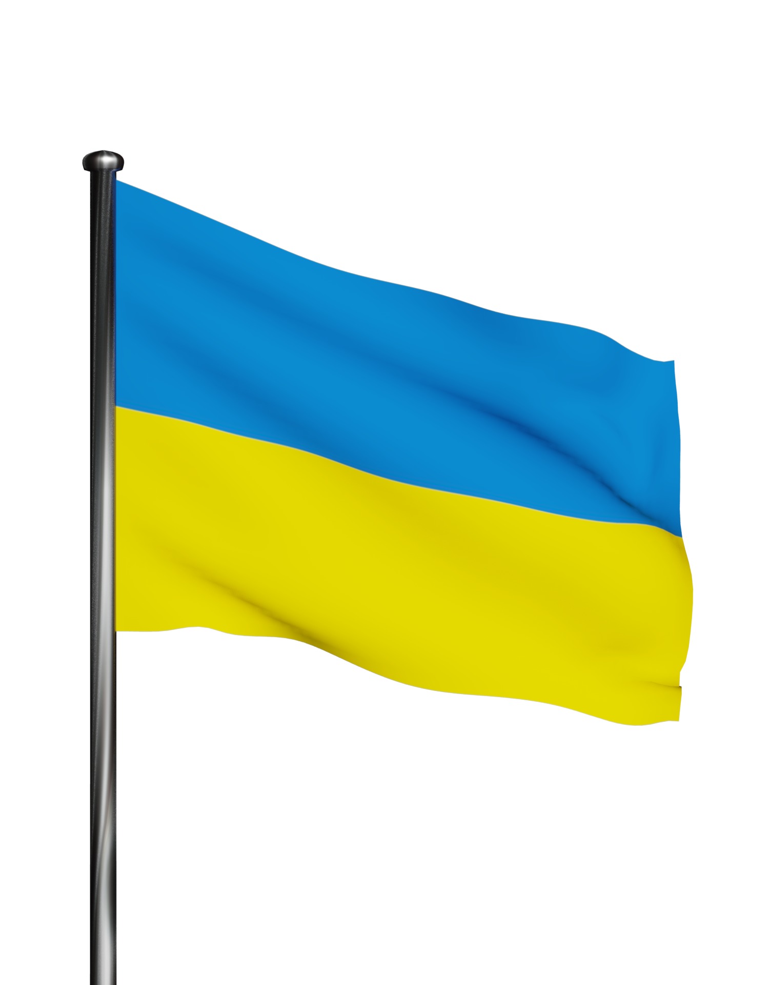 The national flag of Ukraine 3D model_21