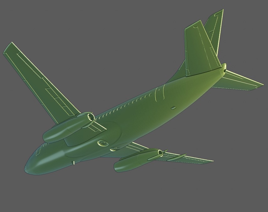 Boeing 737-200 ready to 3D printing 3D print model_2