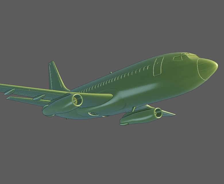 Boeing 737-200 ready to 3D printing 3D print model_7