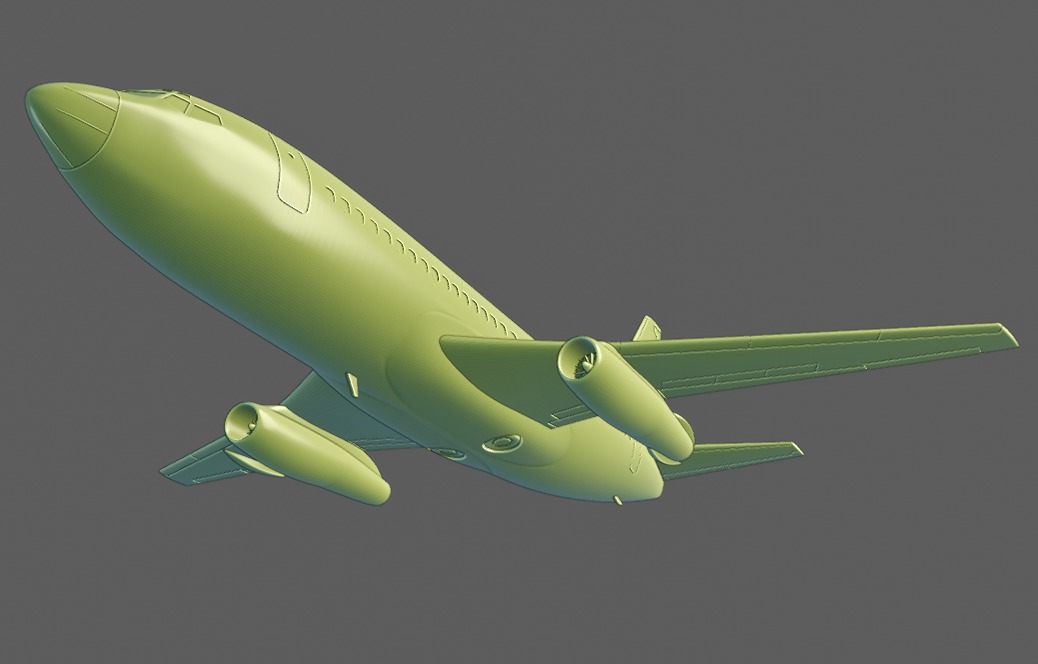 Boeing 737-200 ready to 3D printing 3D print model_1