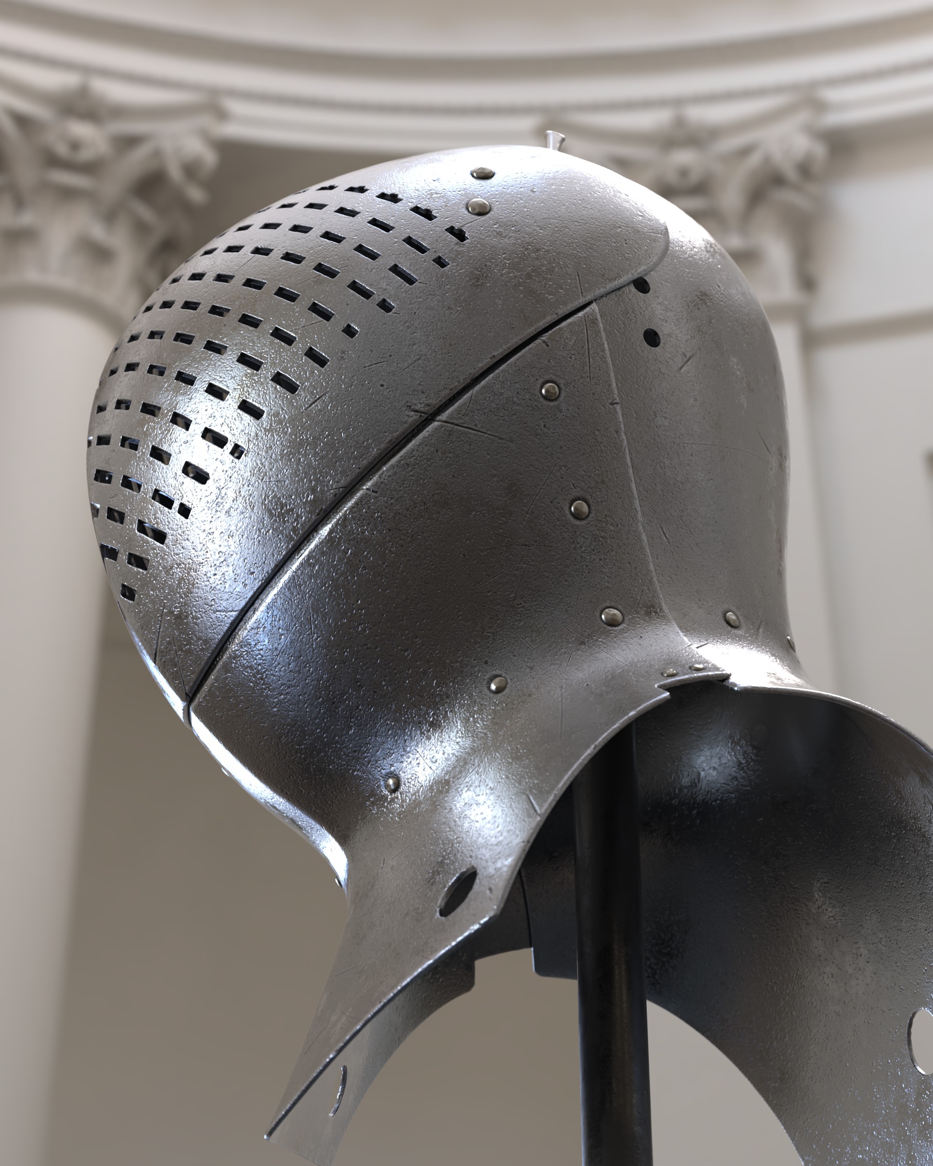 Sir Chapel Helmet - STL 3D print model_3