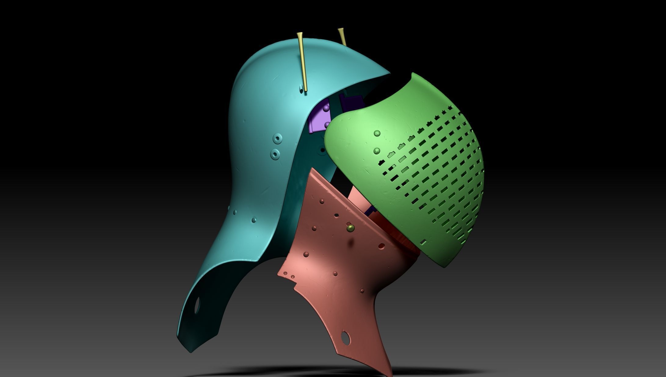 Sir Chapel Helmet - STL 3D print model_1