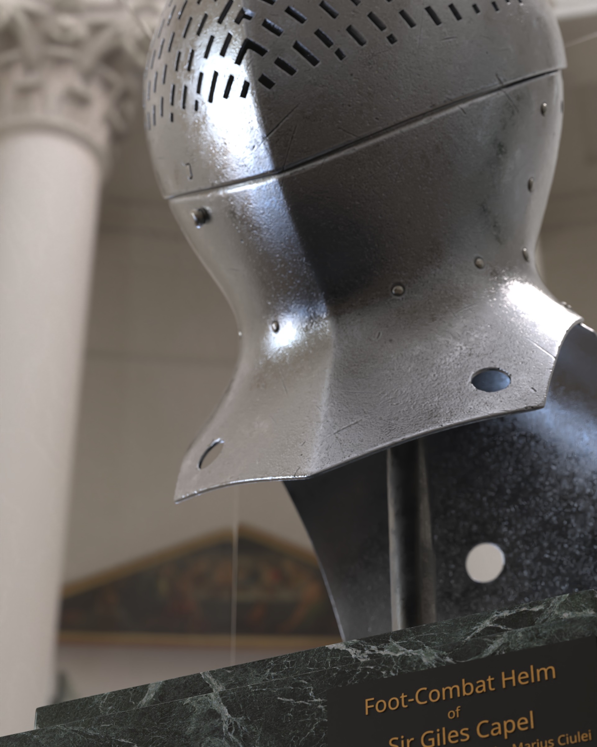 Sir Chapel Helmet - STL 3D print model_8