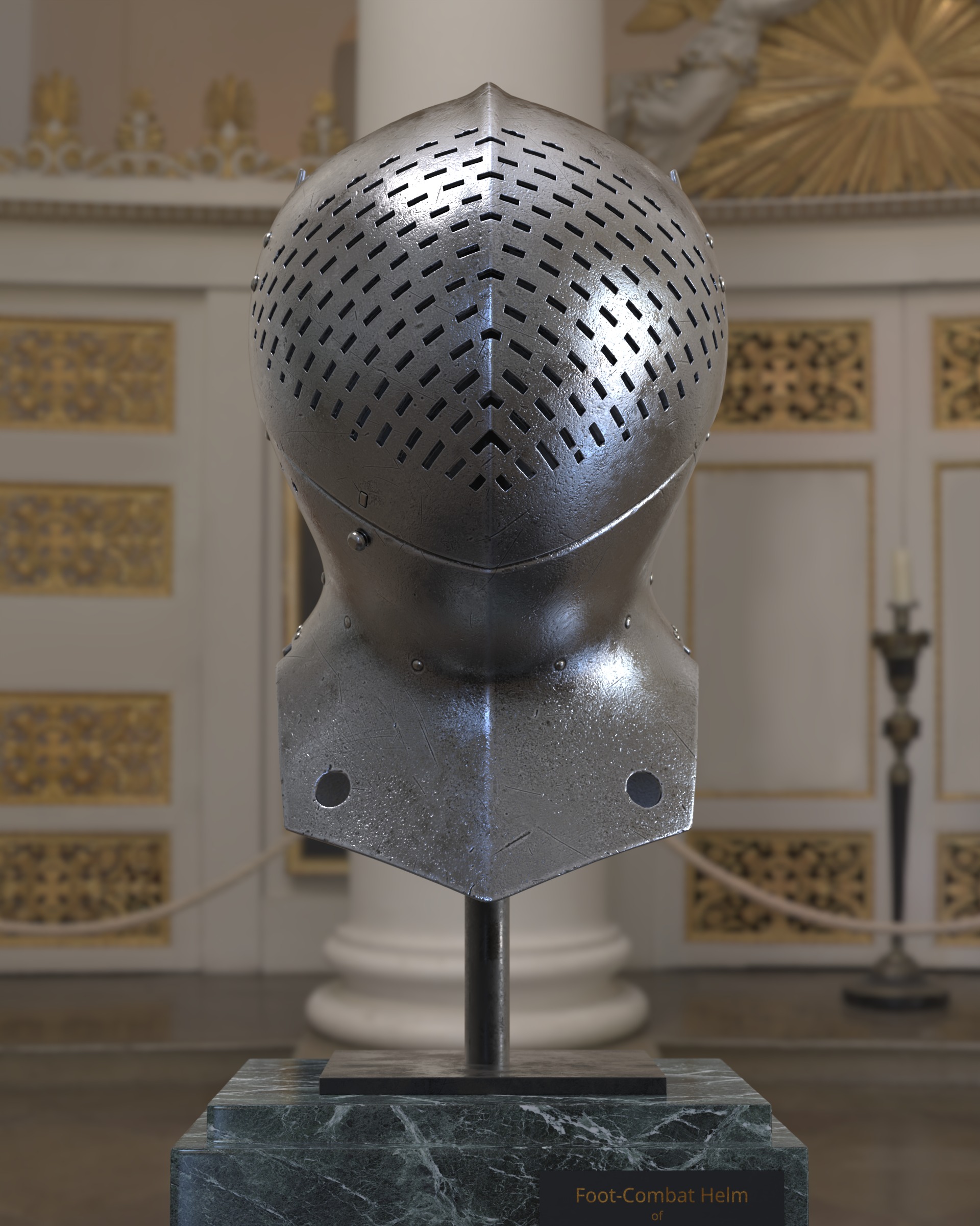 Sir Chapel Helmet - STL 3D print model_4
