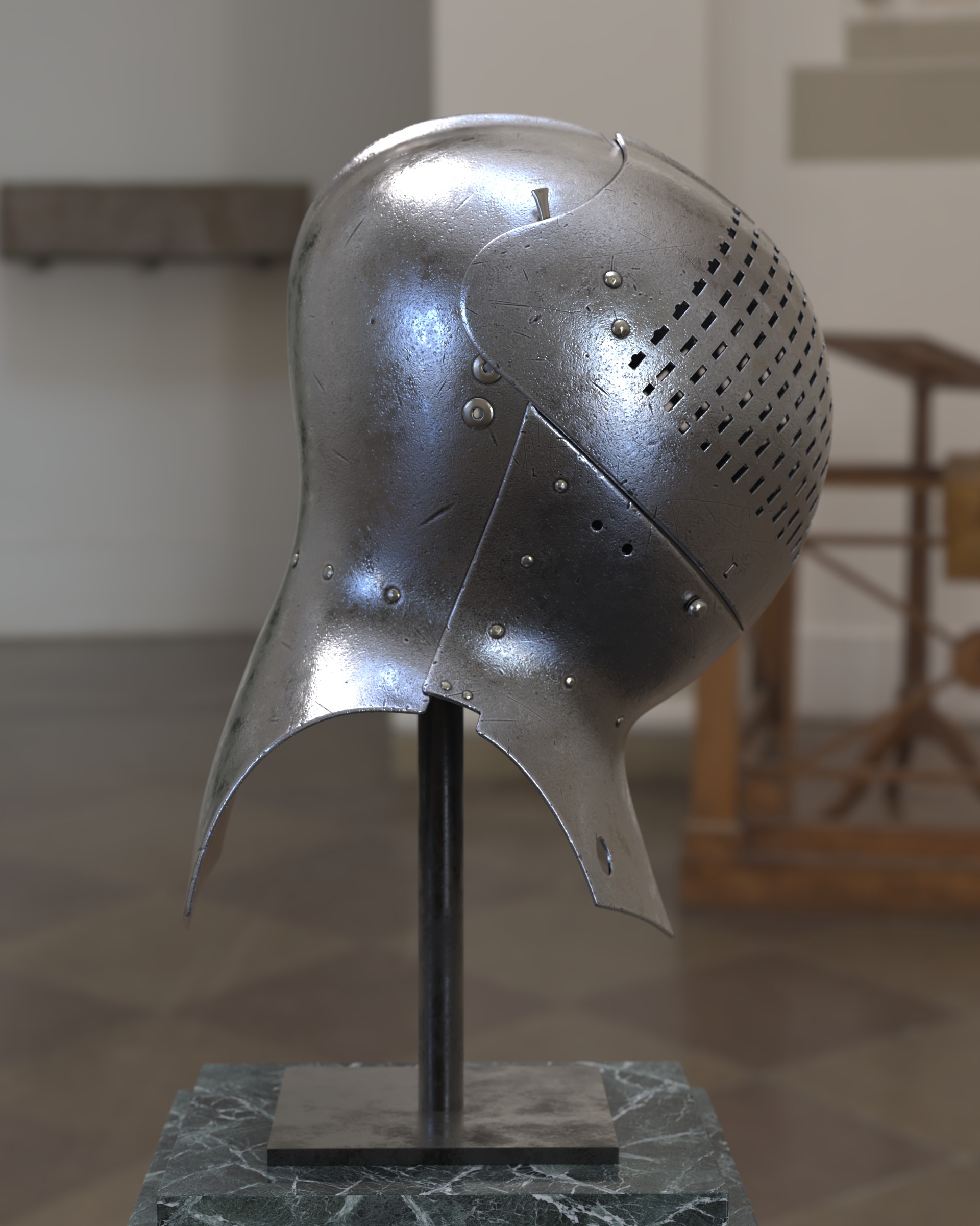 Sir Chapel Helmet - STL 3D print model_6