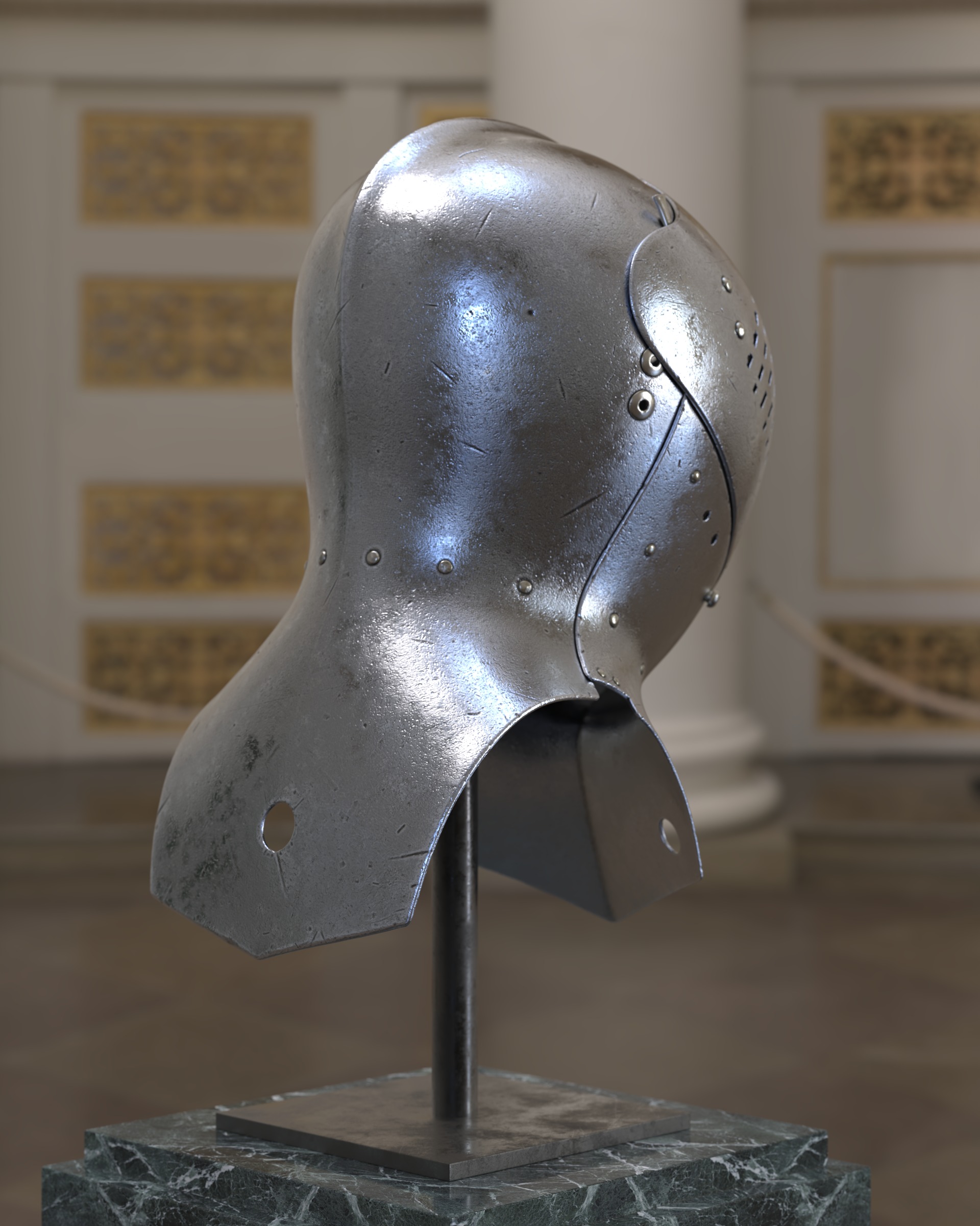 Sir Chapel Helmet - STL 3D print model_7